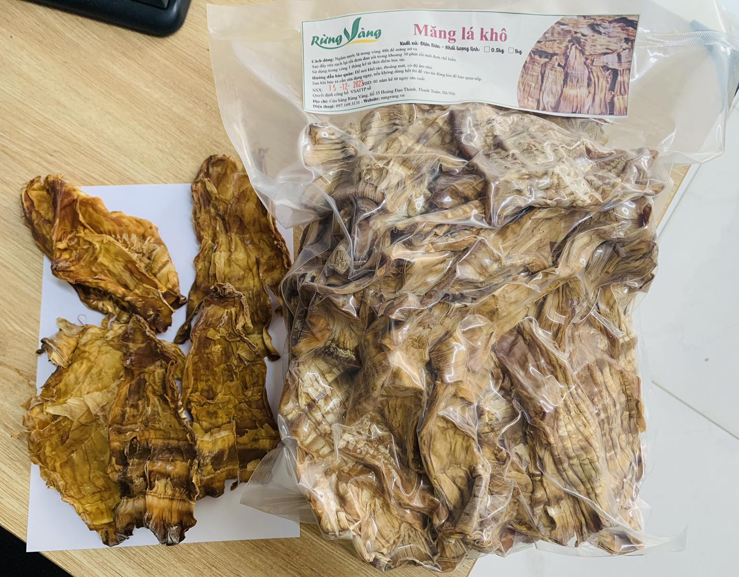 măng lá khô Tây Bắc