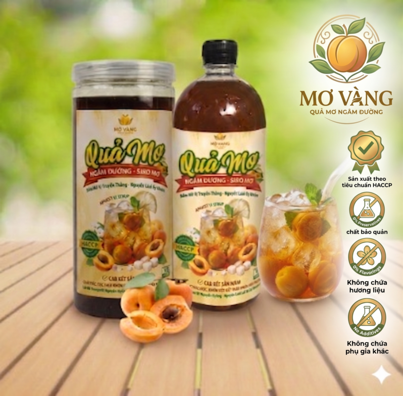 Quả mơ ngâm đường siro mơ nguyên chất