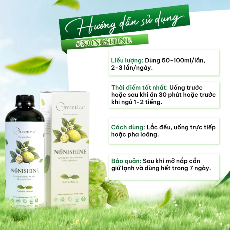 Nước ép nhàu lên men nano NONISHINE 500ml
